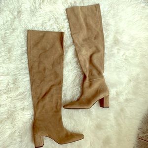 Zara suede knee boot